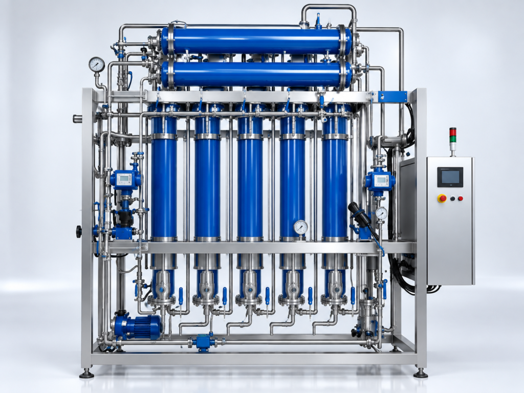 Multi column distillation plant
